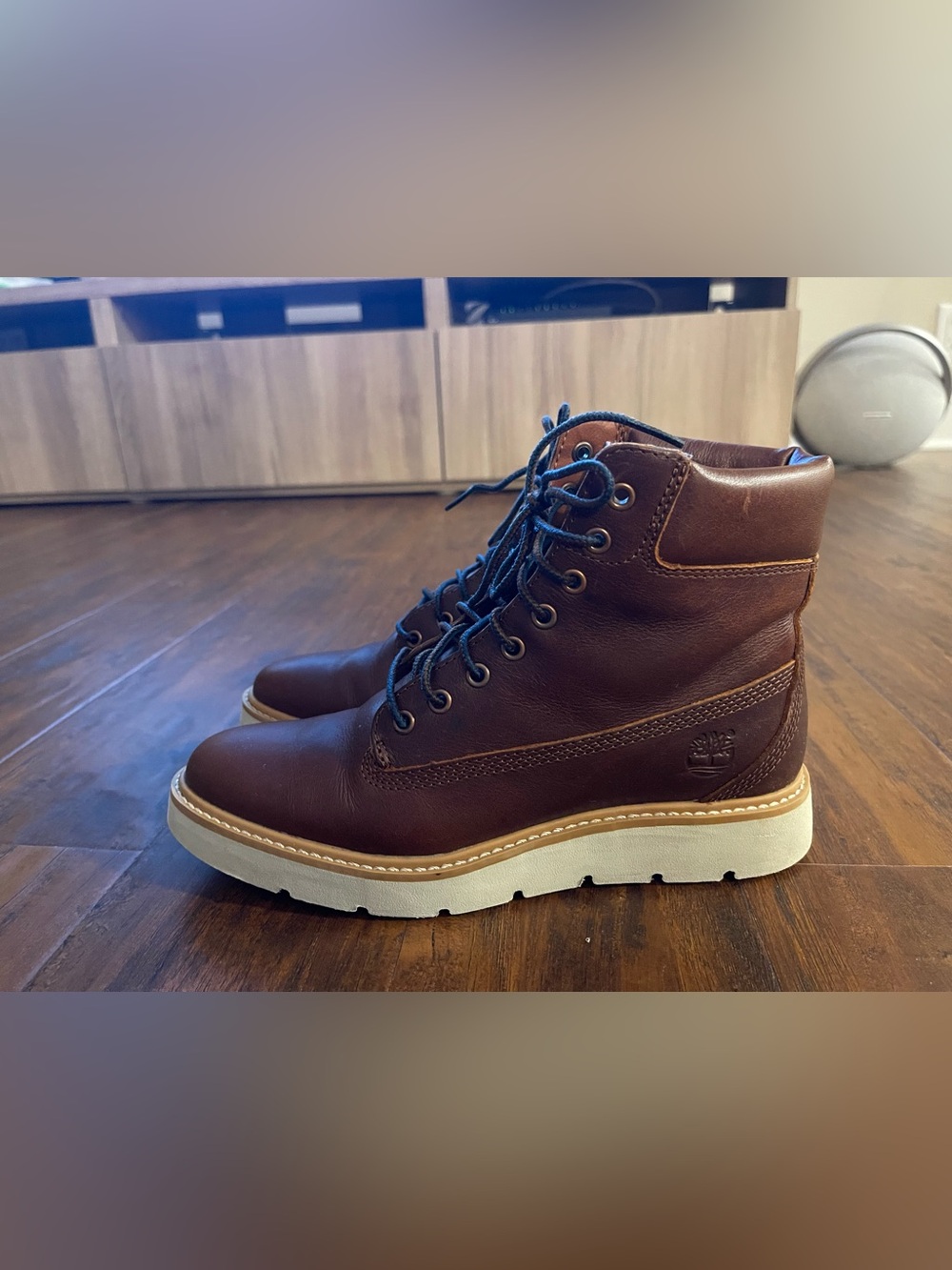 Timberland Womens Brown Leather Work Boots